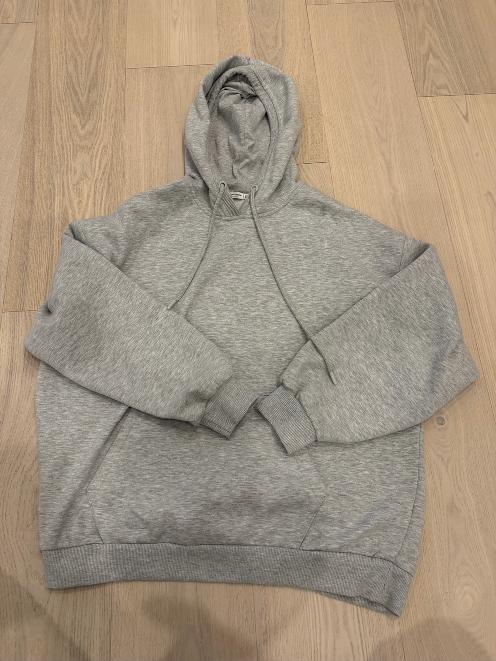 stradivarius Light Gray Hooded Sweatshirt